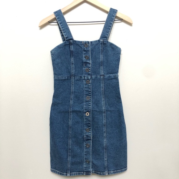 Good American The Snap To It mini Jean Dress - Picture 3 of 16